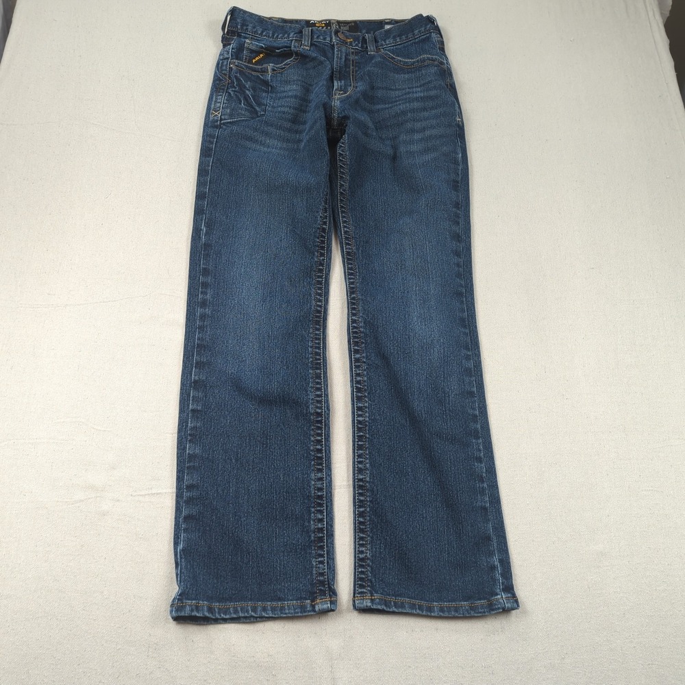 Ariat Jeans Mens 30x32 Blue Rebar M4 Relaxed Boot Western Cowboy